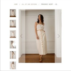 Elegant Cream Pencil Skirt